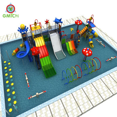 Customized Outdoor Water Park Design FRP Fiberglass Water Play Equipment High Durability