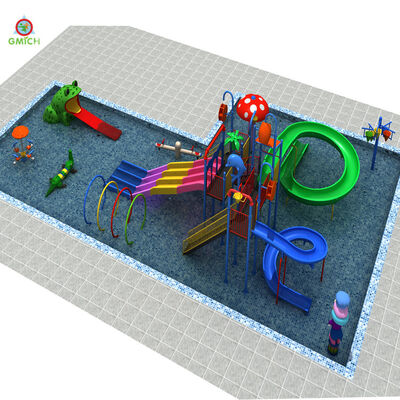Customized Outdoor Water Park Design FRP Fiberglass Water Play Equipment High Durability