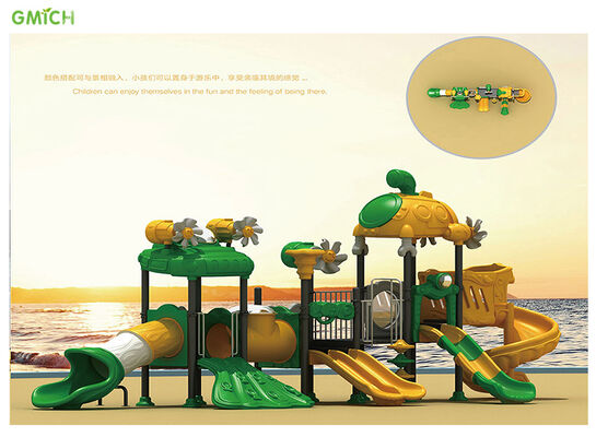 Outdoor Playground Equipment Commercial Customized Plastic Slide Set Kids Playground