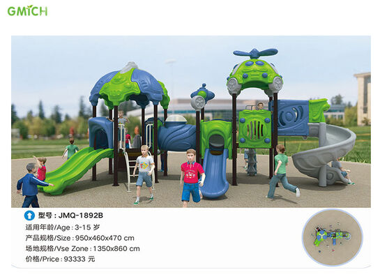 Customize Kids Outdoor Playground Equipment Amusement Eco-friendly Plastic Slide Adventure Park