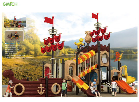 Outdoor Play Ground Customized Children Playground Equipment Plastic Slide City Park Garden Open Play Zone