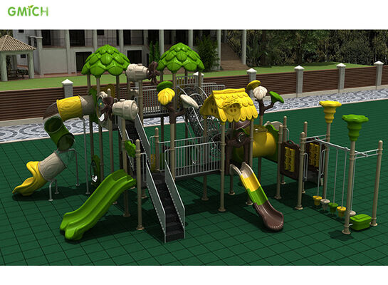 Kid'S Entertainment Plastic Outdoor Slide Set Amusement Park Combination Playground