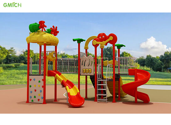 Children Outdoor Playground Slide Set Commercial Plastic Slide Environment Friendly