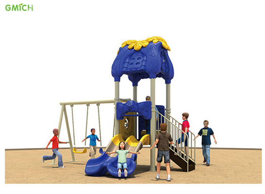 Commercial Childrens Garden Swing Set Skid Resistance 410*295*370CM