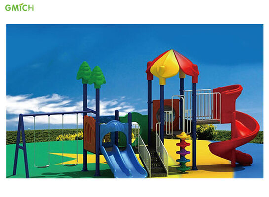 Outdoor Playground Toy Playground Slides And Swings Anti UV Custom Design