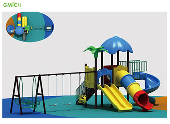 Customized Design Outdoor Playset With Slide For Amusement Park Multi Colors