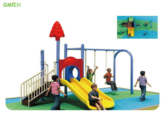 EU Standard Children Plastic Swing Slide Combo Colorful Playground Equipment