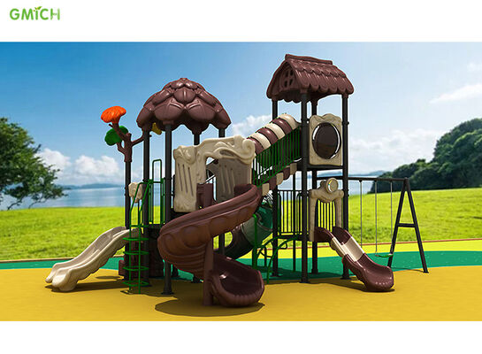 Oem Outdoor Playground Equipment Children Slide With Swing High Security