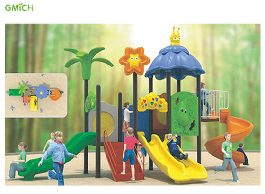 Kids Outdoor Playground Equipment Plastic Slide Commercial Children Amusement Park Play