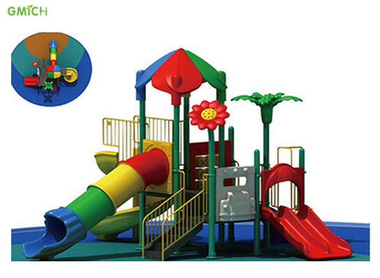 Amusement Park Equipment Kids Metal Small Plastic Slides Playground Outdoor Fun Garden