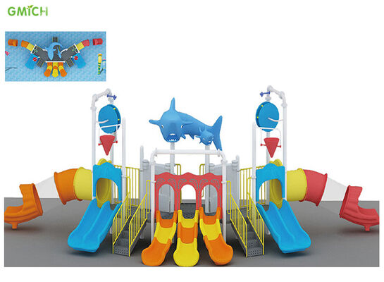 EN1176 Amusement Park Playground Equipment Commercial Water Slide 1000*470*470CM