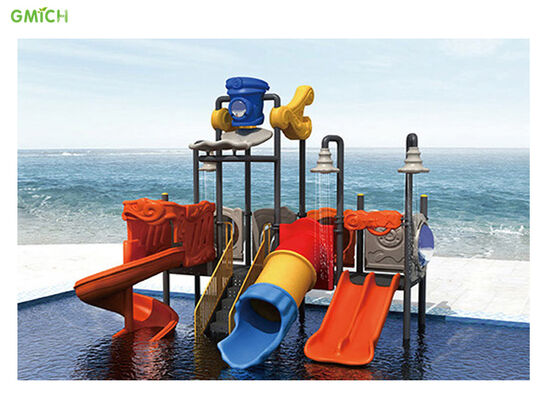Colorful Combination Water Pool Slide Outdoor Swimming Water Playground For Kids