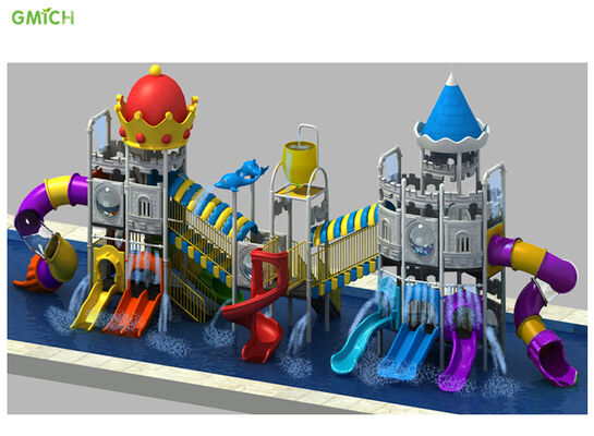 Fade Resistance Outdoor Hotel Water Park Slide Commercial Water Park Equipment