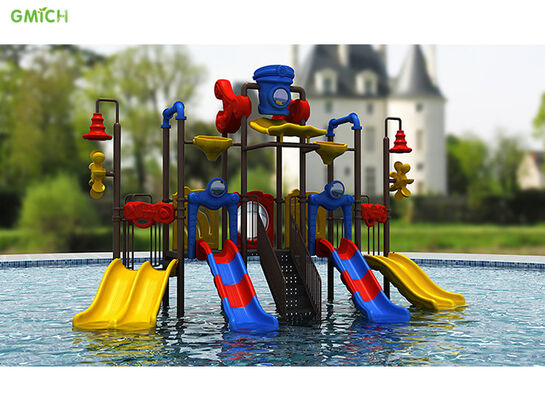 Colorful Combination Commercial Pool Water Slides For Water Park Play Equipment