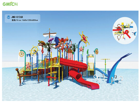 Anti Skid Plastic Water Slide Kid Outdoor Swimming Pool Play Equipment