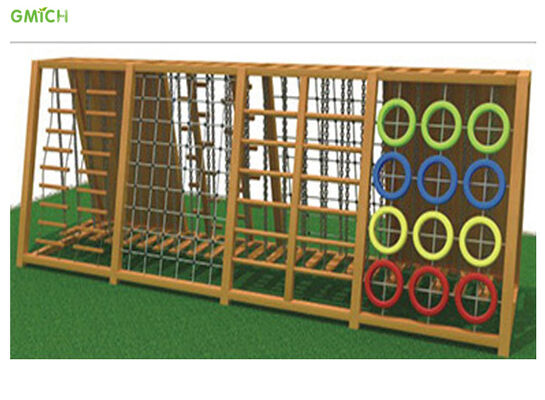 Anti Uv Wooden Play Structure Outdoor Equipment High Performance
