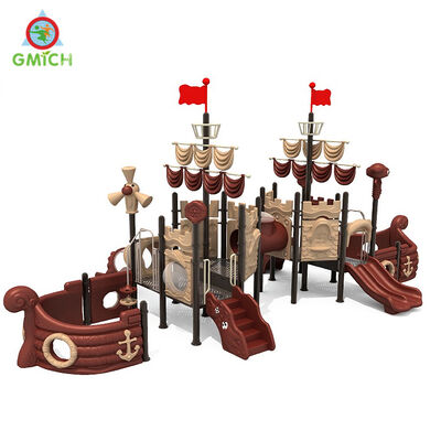 Pirate Ship Series Park Garden Resort Area Fun Playground Outdoor Children's Game Play Equipment Children Playground Plasitc Slides for Sale