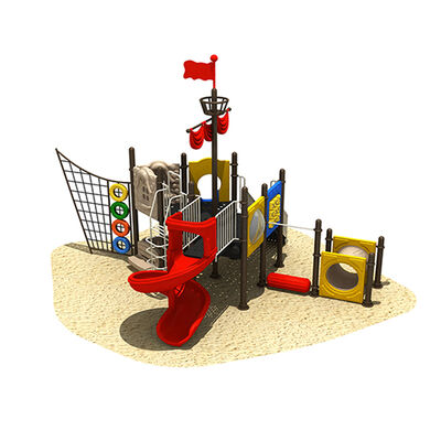 Custom Pirate Ship Theme Park Playground Good Quality Plastic Slides Sets Outdoor Attractive Children Fun Play Equipment for Sale