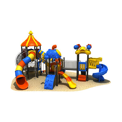 Kids Theme Park Big Size Outdoor Public Open Amusement Play Equipment Children Plastic Slides Fun Play Sets