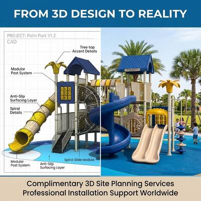 Supporting Equipment For Community Park Slides Outdoor Leisure Area Playground Sets