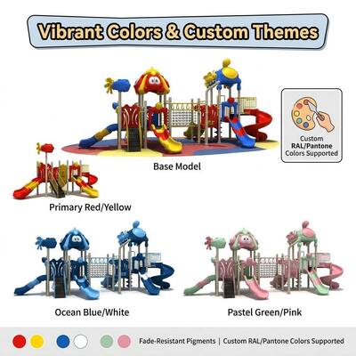 Anti-UV Outdoor Playground Equipment Children's Park Slides