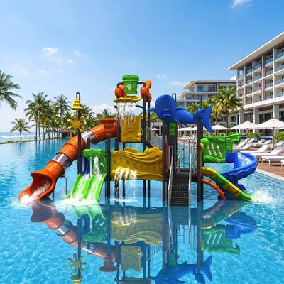 Custom Themed Water Park Design Luxury Aqua Playground Pool Slides for Mall and Resort
