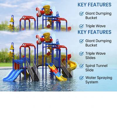 Factory Direct Children's Game Eco-Friendly Water Park Equipment Outdoor Water Slide