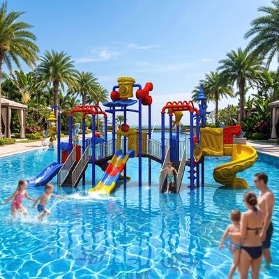 Factory Direct Children's Game Eco-Friendly Water Park Equipment Outdoor Water Slide