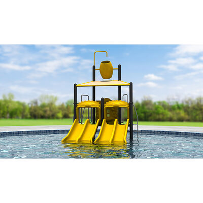 Outdoor Mini Water Park Equipment Splash Pad Water Playground Children Pool Slides