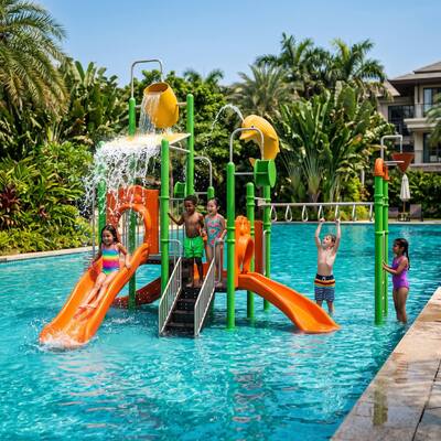  Kids Aqua Play Structure for Kindergarten Durabel Material Park Playground Water Slides