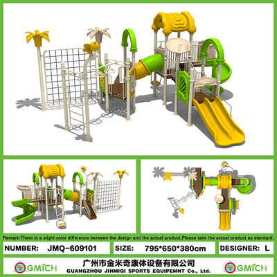 Custom Playground Kids Park Game Play Toys Rope Climbing Net and Durbale Plastic Slides 
