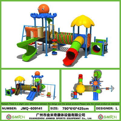 Children Colorful Theme Park Game Play House Leisure Area Amusement Slides Sets 