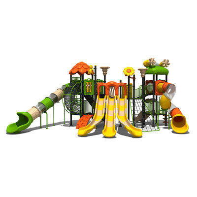 Outdoor large Amusement City Outdoor Play Structure Long Slides Sets Fun Play Toys for Kids