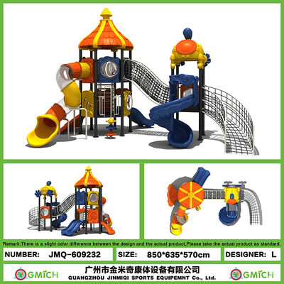 Children Theme Amsuemet City Outdoor Game Playground Steel & Plastic Slides School Residential Use