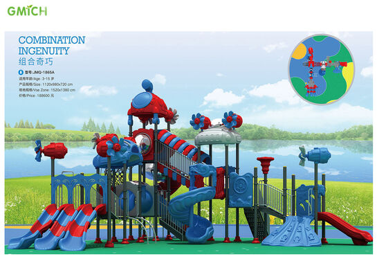 Children Outdoor Playground Equipmen Garden Games Amusement Park Plastic Slide Set for Sale