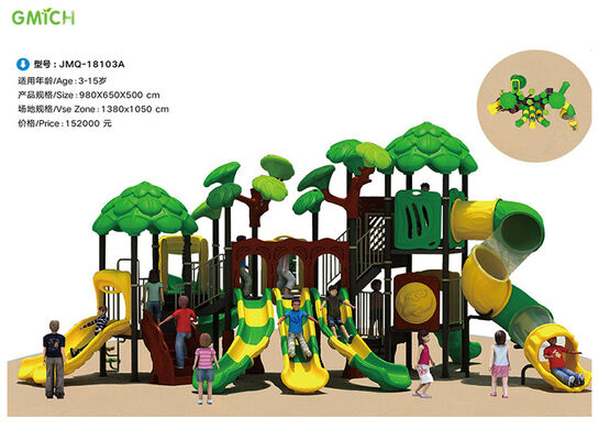 Design Outdoor Playground Equipment Children Colorful Plastic Slide Playground Set