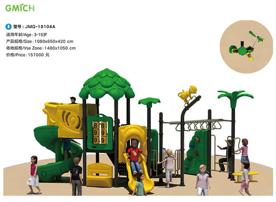 Children Amusement Park Playground Outdoor Play Equipment Items Big Plastic Slide Set
