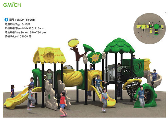 Amusement Park Play Equipment Commercial Children Plastic Slide Outdoor Playground