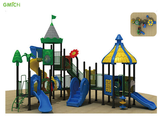 Kids Outdoor Playground Equipment Plastic Slides Play Set for Kindergarten Children