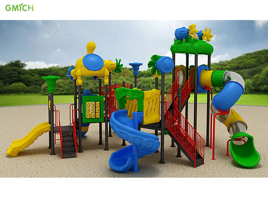 High Security Outdoor Playground Equipment Plastic Play Slide For Children