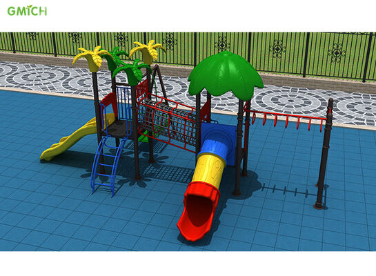 Multicolor Outdoor Playground Toy Combination Playground Slide Set Anti Static