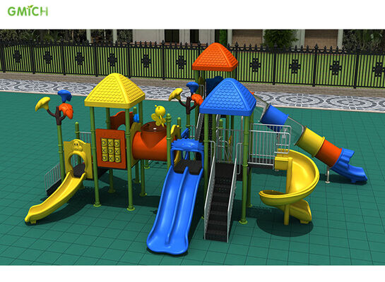 Colorful Large Plastic Play Structure For Residential Play Area