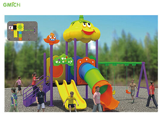 Colorful Children Playground With Swing And Slide 620*240*300CM