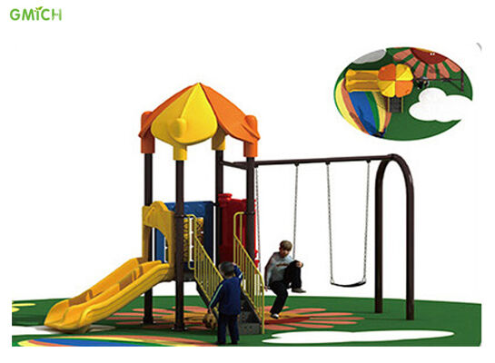 CE ROHS ISO Kids Plastic Play Structure With Slide  Free Custom Design