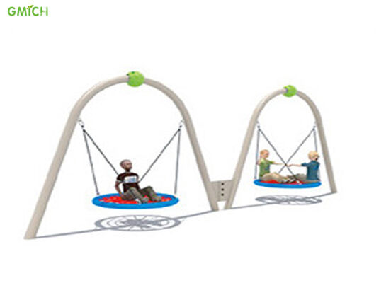 শিশুদের খেলার মাঠের সরঞ্জাম প্লাস্টিকের সুইং স্লাইড সেট বহিরঙ্গন জন্য কিন্ডারগার্টেন ইউভি প্রমাণ