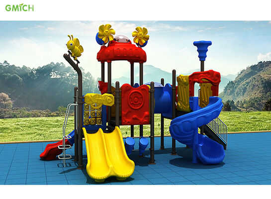 Kids Outdoor Residential Community Playground Equipment Plastic Slide Amusement Park Toys For Hot Sale
