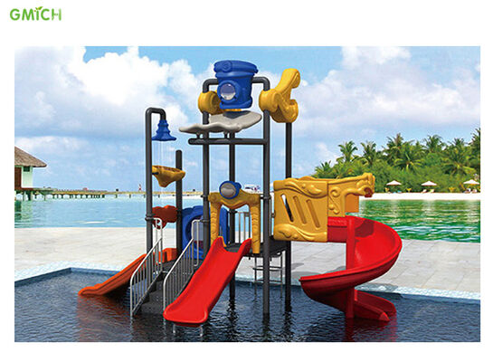 Outdoor Hotel Water Slide Amusement Park Water Park Play Equipment Fade Resistance