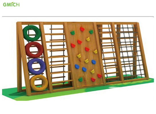 Popular Games Children Wooden Playground Equipment Environment Friendly