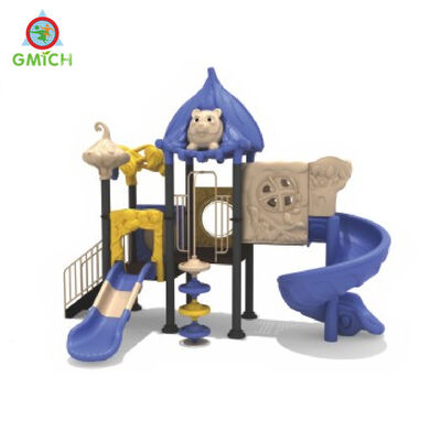 School Playground Outdoor Small Plastic Slide Sets Outdoor Durable Children Park Amusement Play Equipment Professional Playground Manufacturer