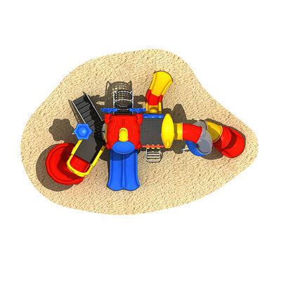 Environment Friendly Material Outdoor Park Playground Children Play Toys Durable Slides Amusement Sets